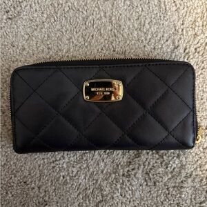 Michael Kors Black Quilted Women's Wallet